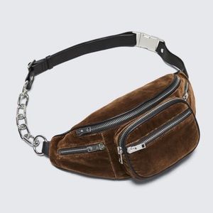 ISO BROWN SUEDE FANNYPACK; Alexander Wang or other